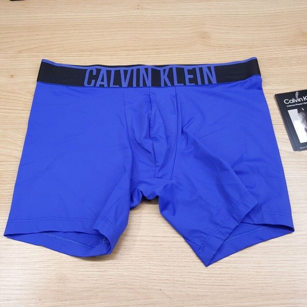 CALVIN KLEIN Boxer Briefs Mens Small Blue Intense Power Ultra Cooling Microfiber